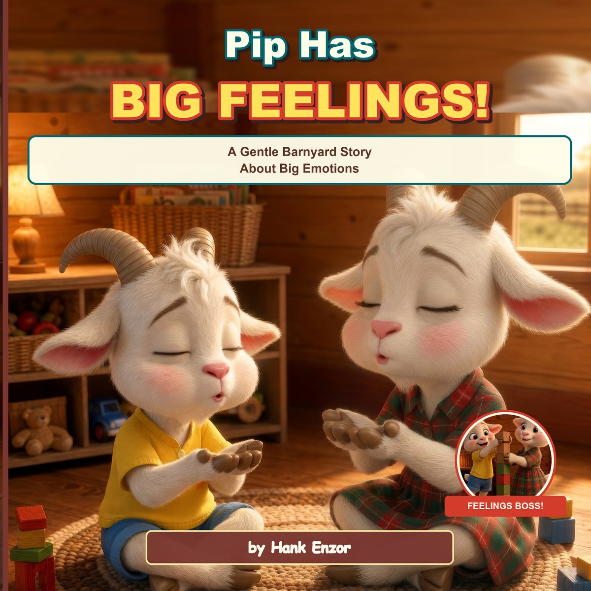 Pip Has Big Feelings cover — Pip and Mama doing a calming flower-breath